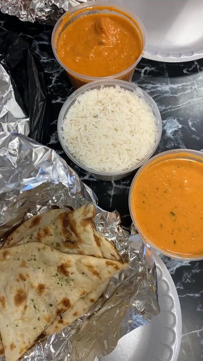 Zaika - Butter Chicken and rice.  Zaco of chicken tikka.  And chicken tikka masala - Indian Near Me - Bondurant, Iowa