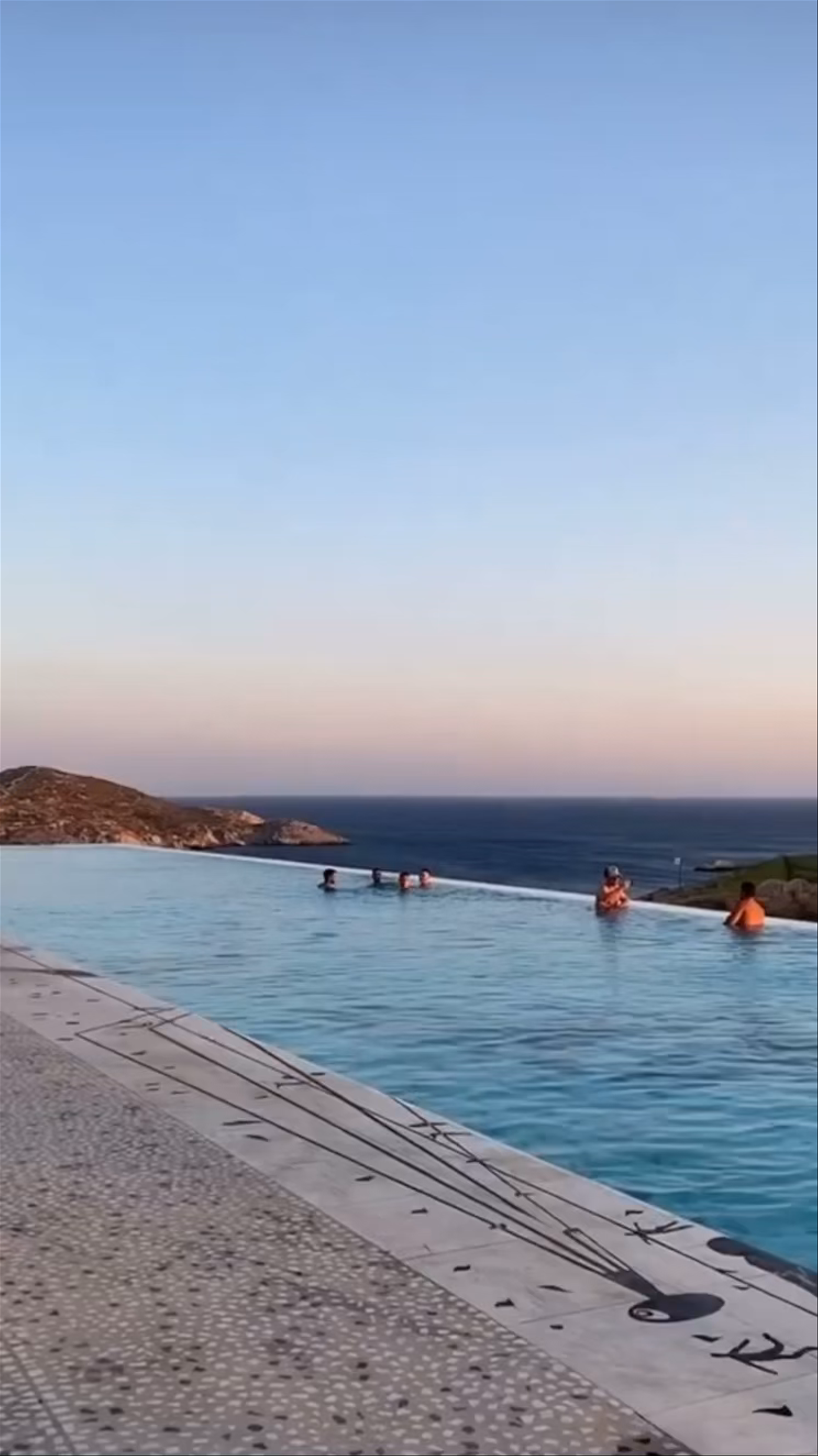 Sunset Serenity at Pathos Club & Restaurant Infinity Pool, Ios