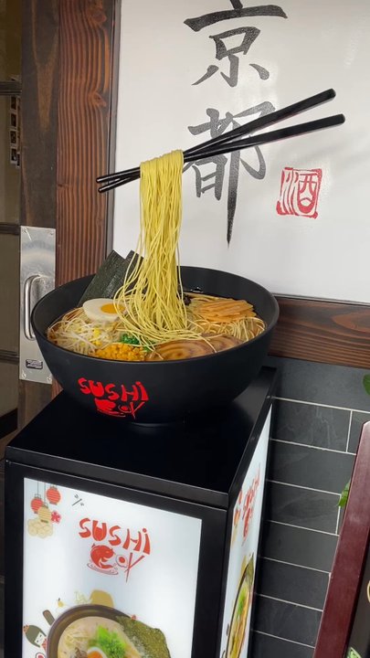 Sushi Call - Impressive Ramen display out in front! - Sushi Bars Near Me - Elkridge, Maryland