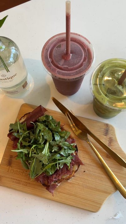 Toastique - Superfruit smoothie, iced matcha and the 3 cheese toast! - Coffee & Tea Near Me - Ladera Ranch, California