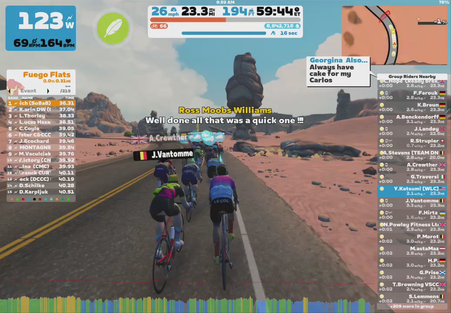 Zwift - Group Ride: Cycle Nation Friday Corkscrew Chase (D) on Tempus Fugit in Watopia