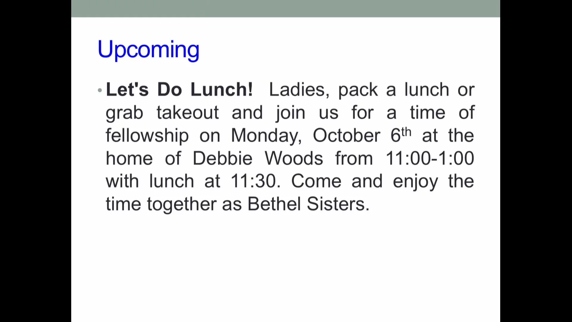 Bethel Service, October 05, 2025
