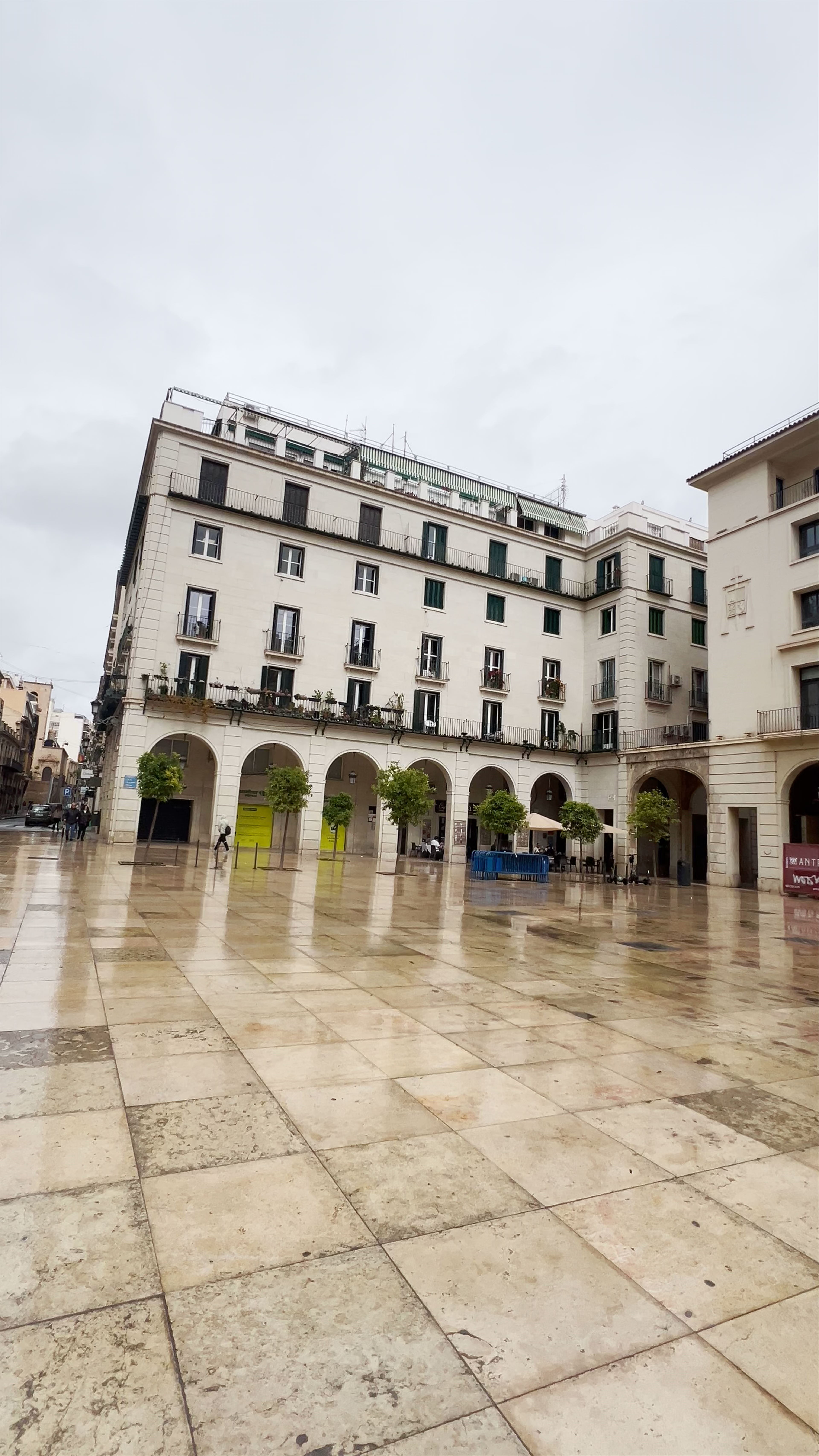 Alicante City Hall: A Rain-Kissed Urban Plaza in Spain