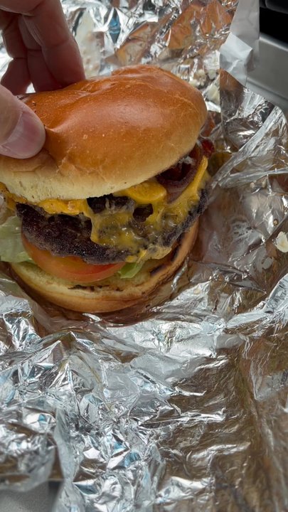 Small Cheval- Wicker Park - Inside the Double Cheeseburger - bacon, lettuce, tomato, and special sauce - Burgers Near Me - Chicago, Illinois