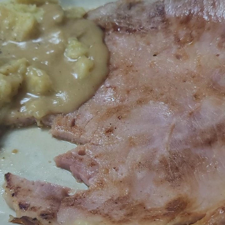 Jubilee Cafe - Oh ya!! Ham steak nice one today not real thick easy to cut with a fork smashed taters fresh bread - Cafes Near Me - Kickapoo, Illinois