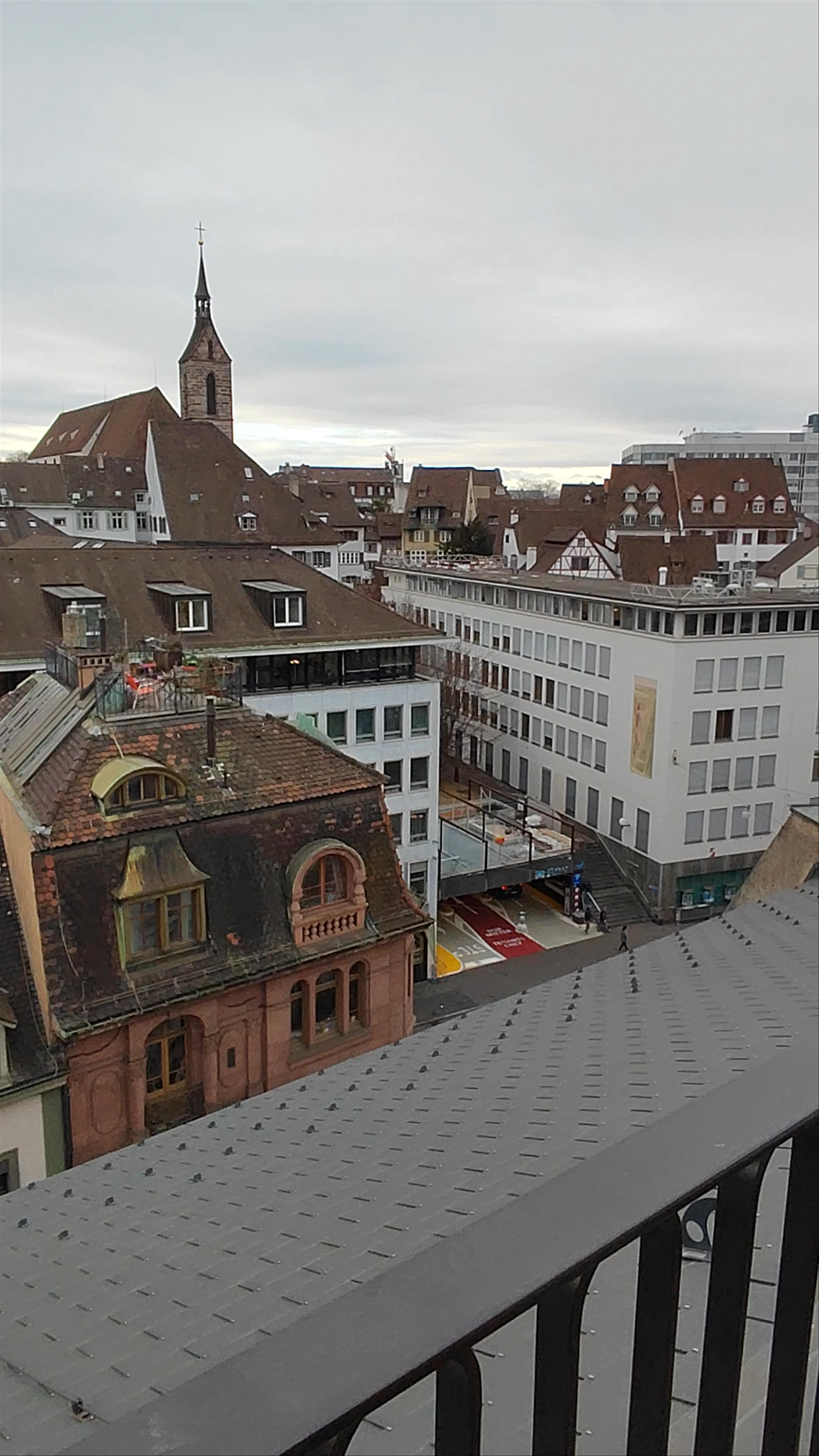 Historic Basel Skyline from Hotel Märthof Balcony