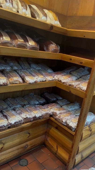 Nelson Bros. - Bread Shed (area where they keep all their choices of fritter bread and some buns) - Bakeries Near Me - Clearwater, Minnesota