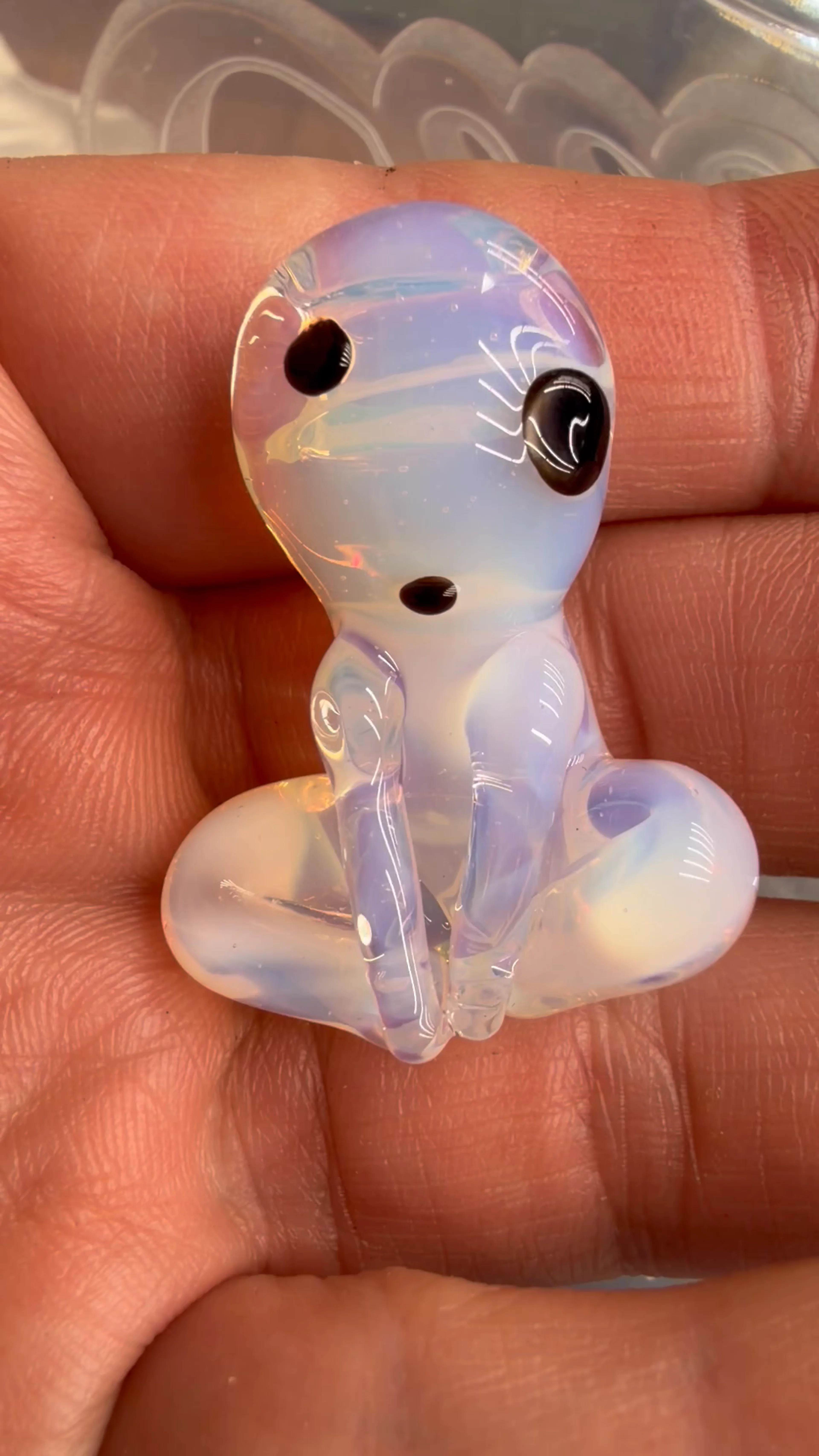 Preview pic of Contemplative Kodama forest spirit pendant