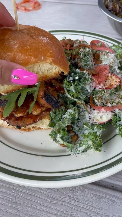 Grind Burger Kitchen - A closer look at the peach salmon special - Burgers Near Me - Louisville, Kentucky