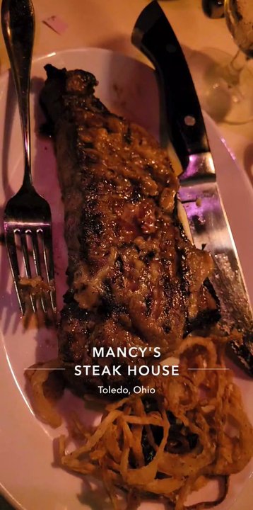 Mancy's Steaks - My view at the table of a party of six - New American Near Me - Toledo, Ohio