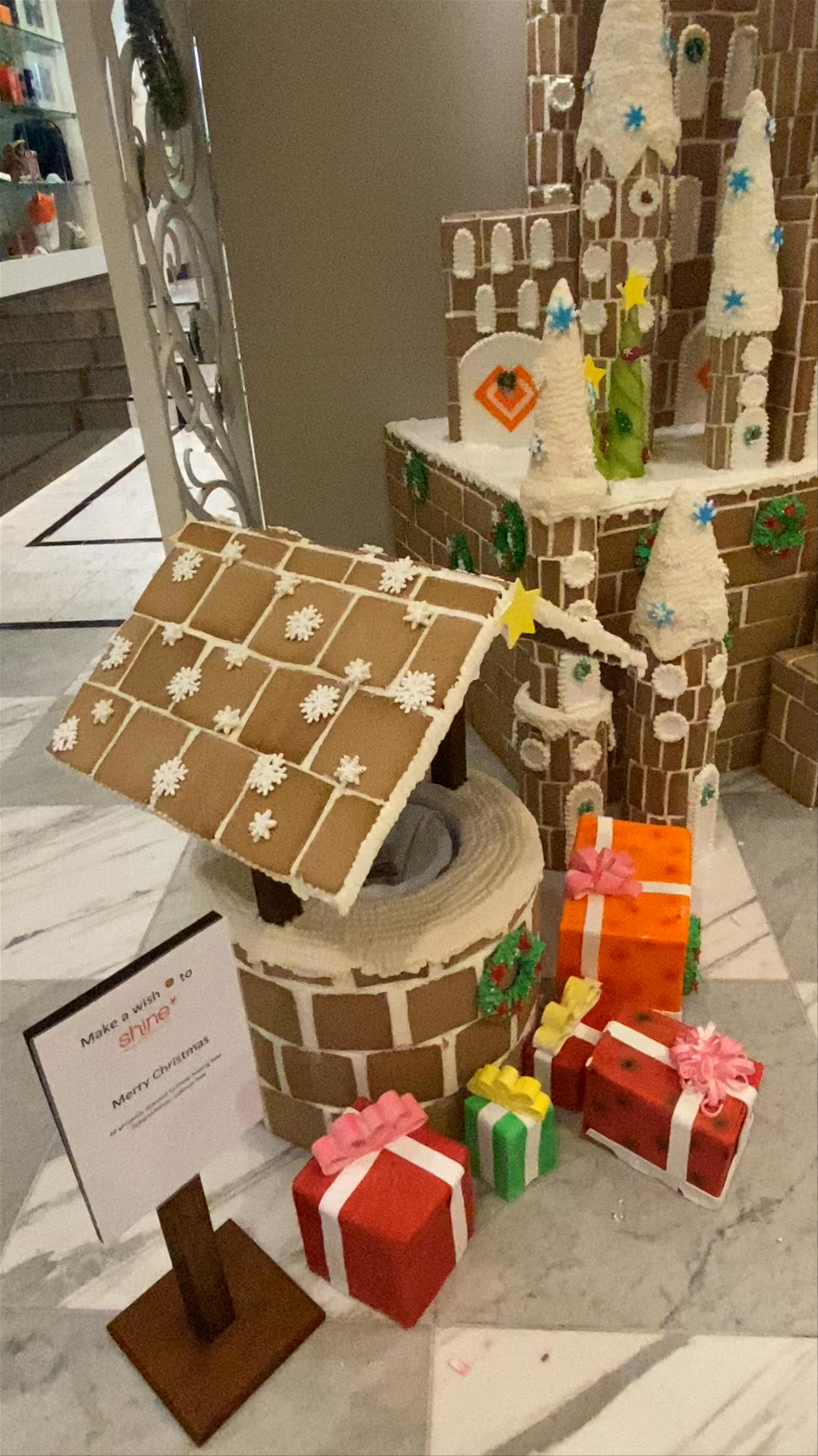 Festive Gingerbread Castle Display at Cordis Symonds Street Auckland