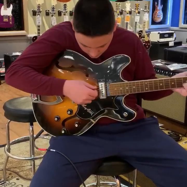 Guitar Center - Playing a 1965 model of a Hagstrom Viking loved every second of it - Musical Instruments & Teachers Near Me - Manhattan, New York