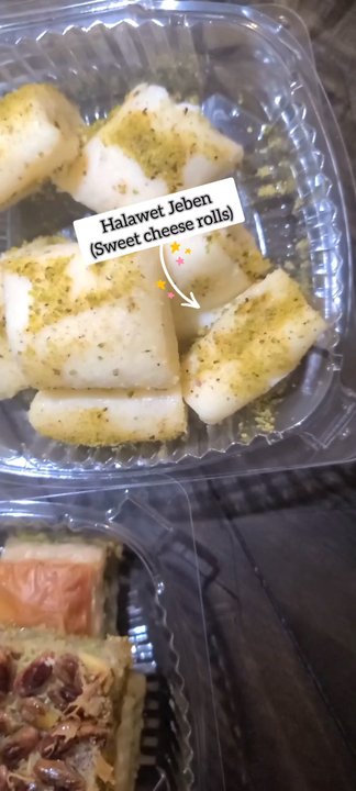 Sweet Castle - I ordered through Uber Eats Halawet Jeben (sweet cheese rolls) Mafroukeh Assorted baklava - Desserts Near Me - Ottawa, Ontario