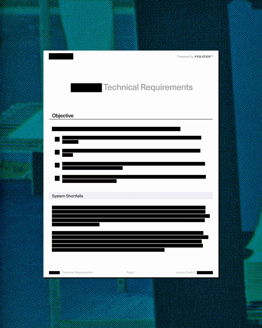 Technical Requirements [Redacted]