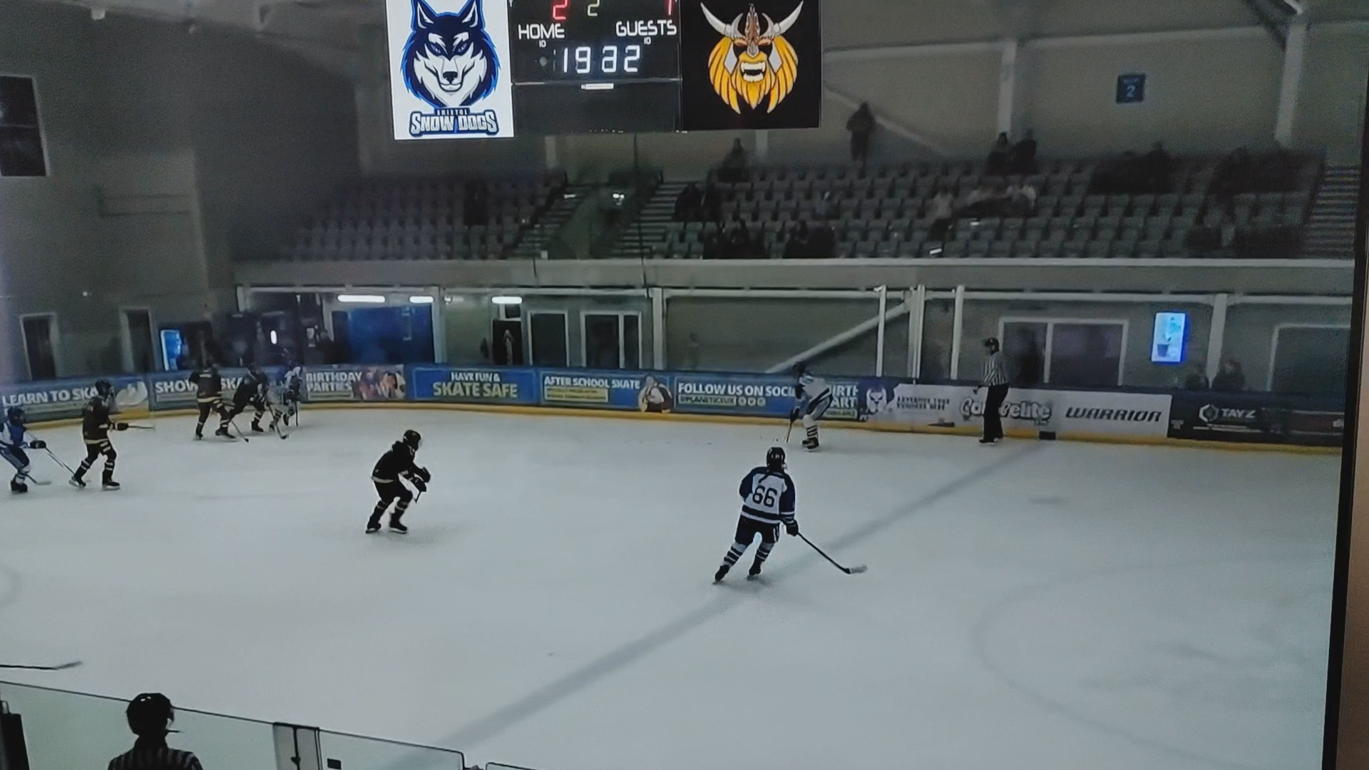 Nathan Bellows' Impressive Blue Line Snap Shot Goal | Bristol Snow Dogs U19
