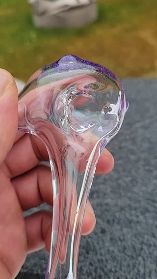 Preview pic of Bubble hash spoon #29 purple lollipop large