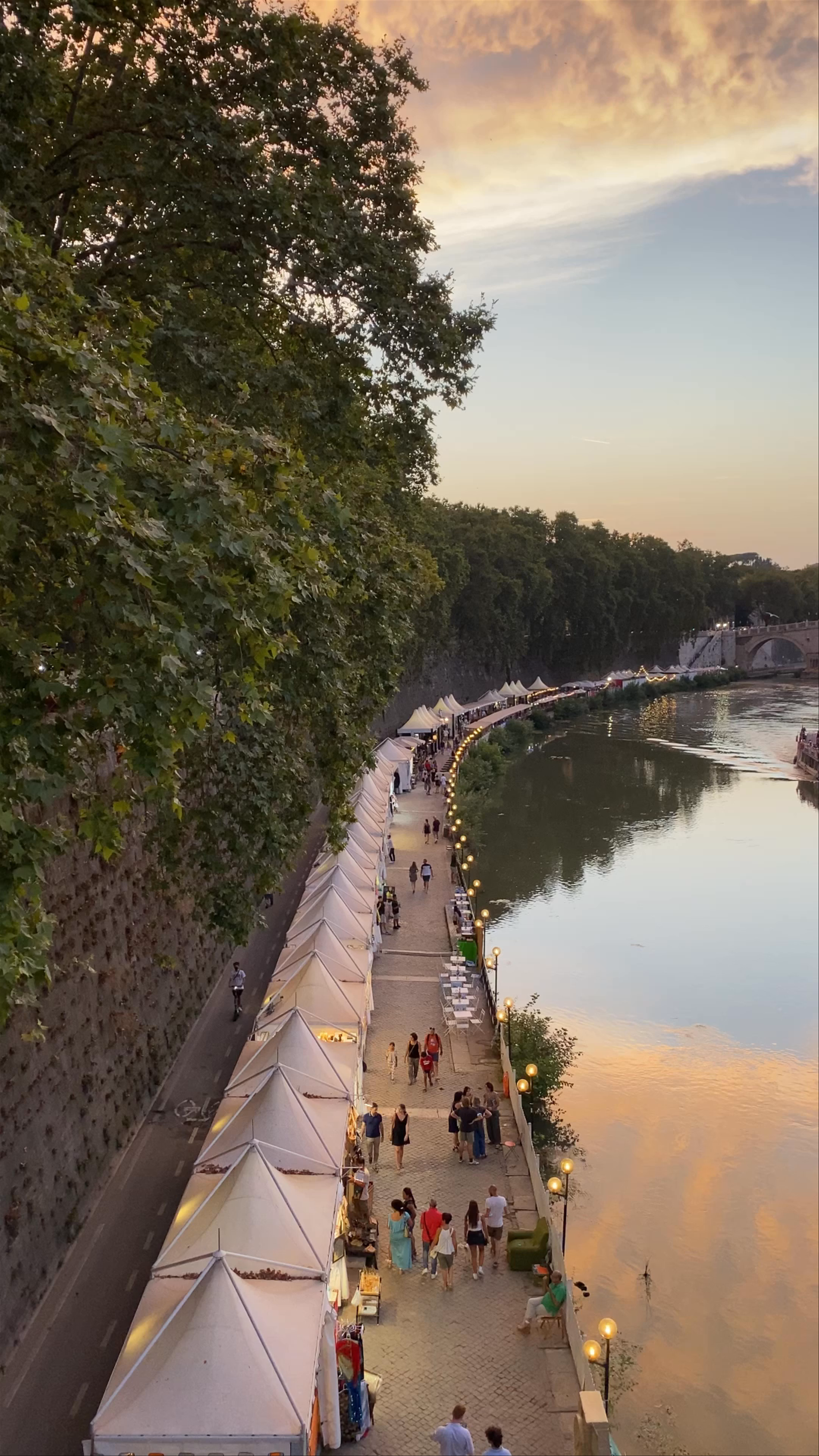 Ponte Garibaldi Sunset Stroll Along the Tiber, Rome