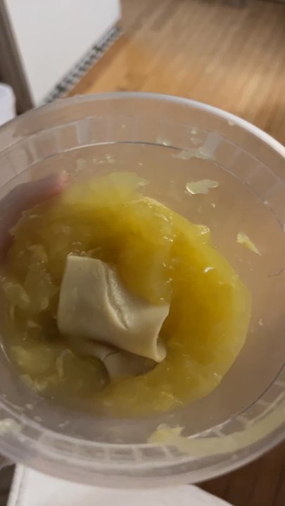 China Fortune - Ordered Wonton Egg Drop Soup and THIS is how it showed up. I tried thinning out with chicken broth but was too grossed out to eat it. - Chinese Near Me - Charles Town, West Virginia