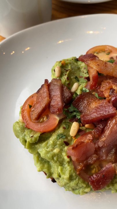 Fount Coffee + Kitchen - Avocado toast--definitely recommend adding bacon! IG: @betterwithju - Coffee & Tea Near Me - Morrisville, North Carolina
