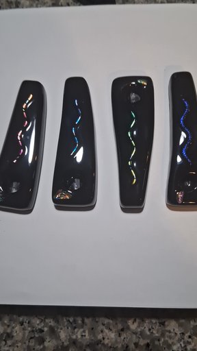 Preview pic of Dichroic Glass Pipe -4 pcs.