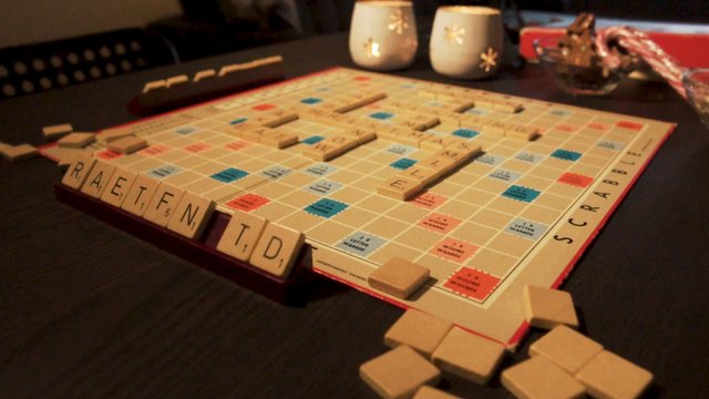 Scrabble with Christmas words