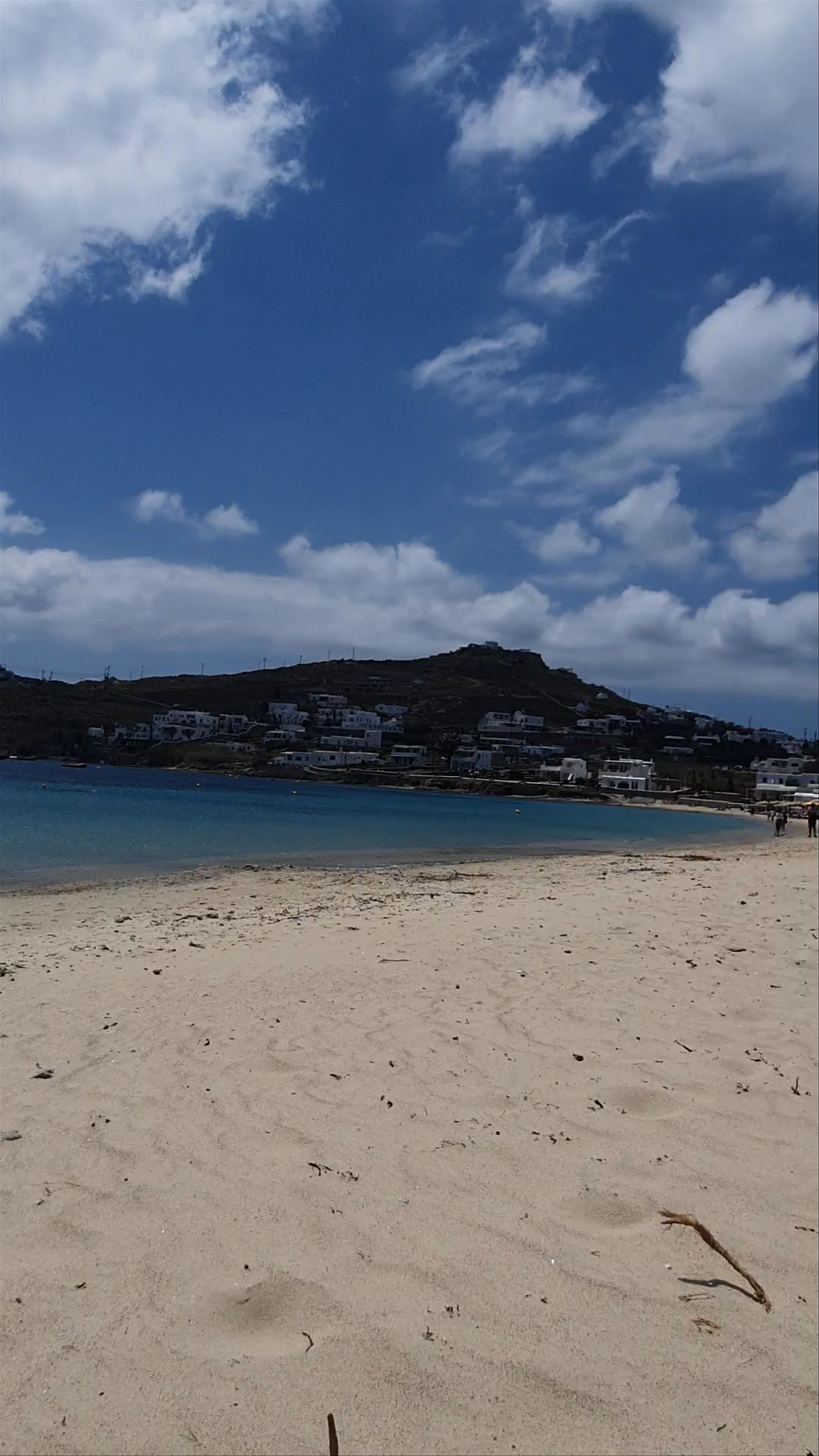 Sunny Beach Day at Ornos, Mykonos, Greece