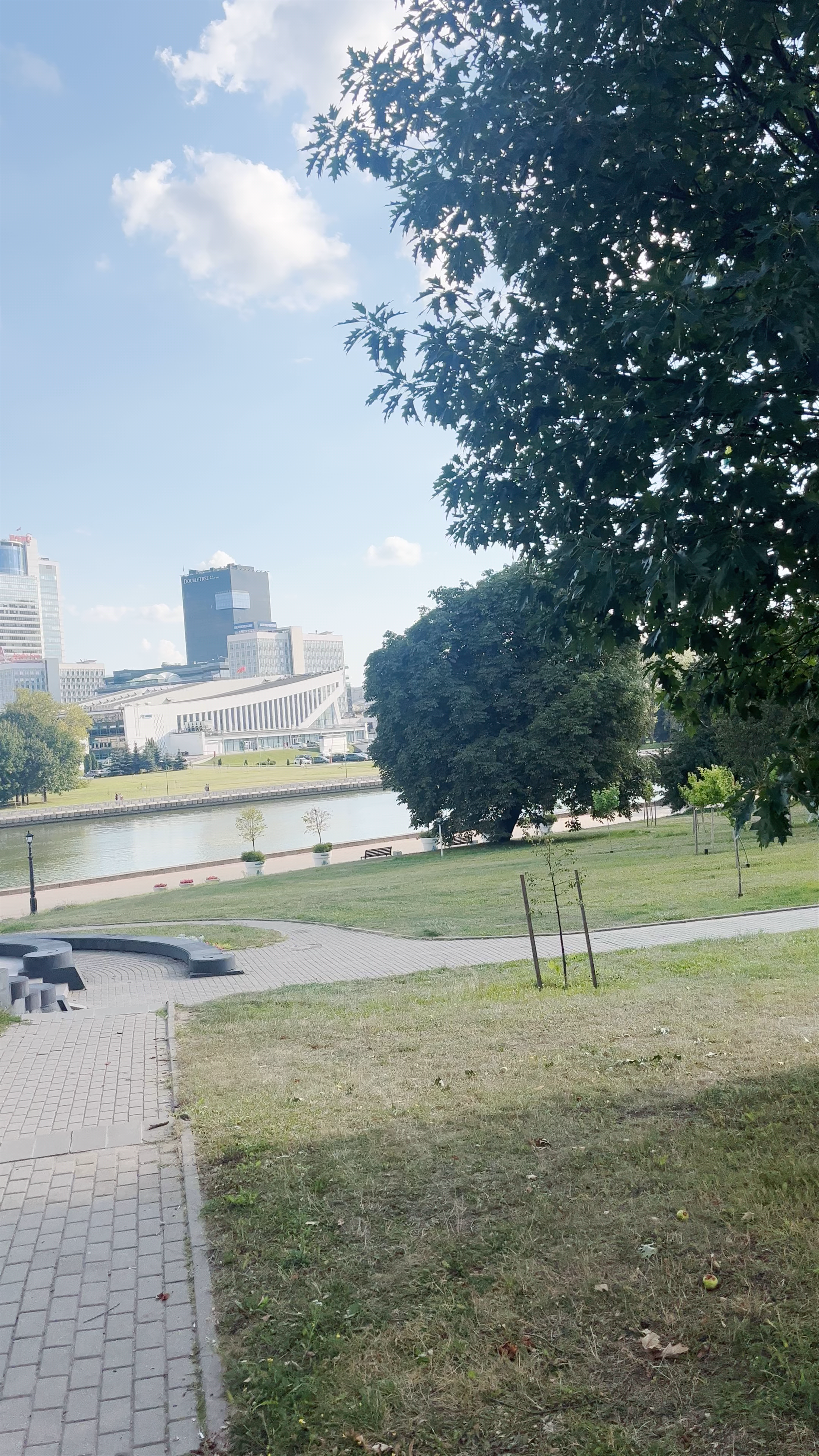 Alexander Pushkin Monument with Minsk Skyline View