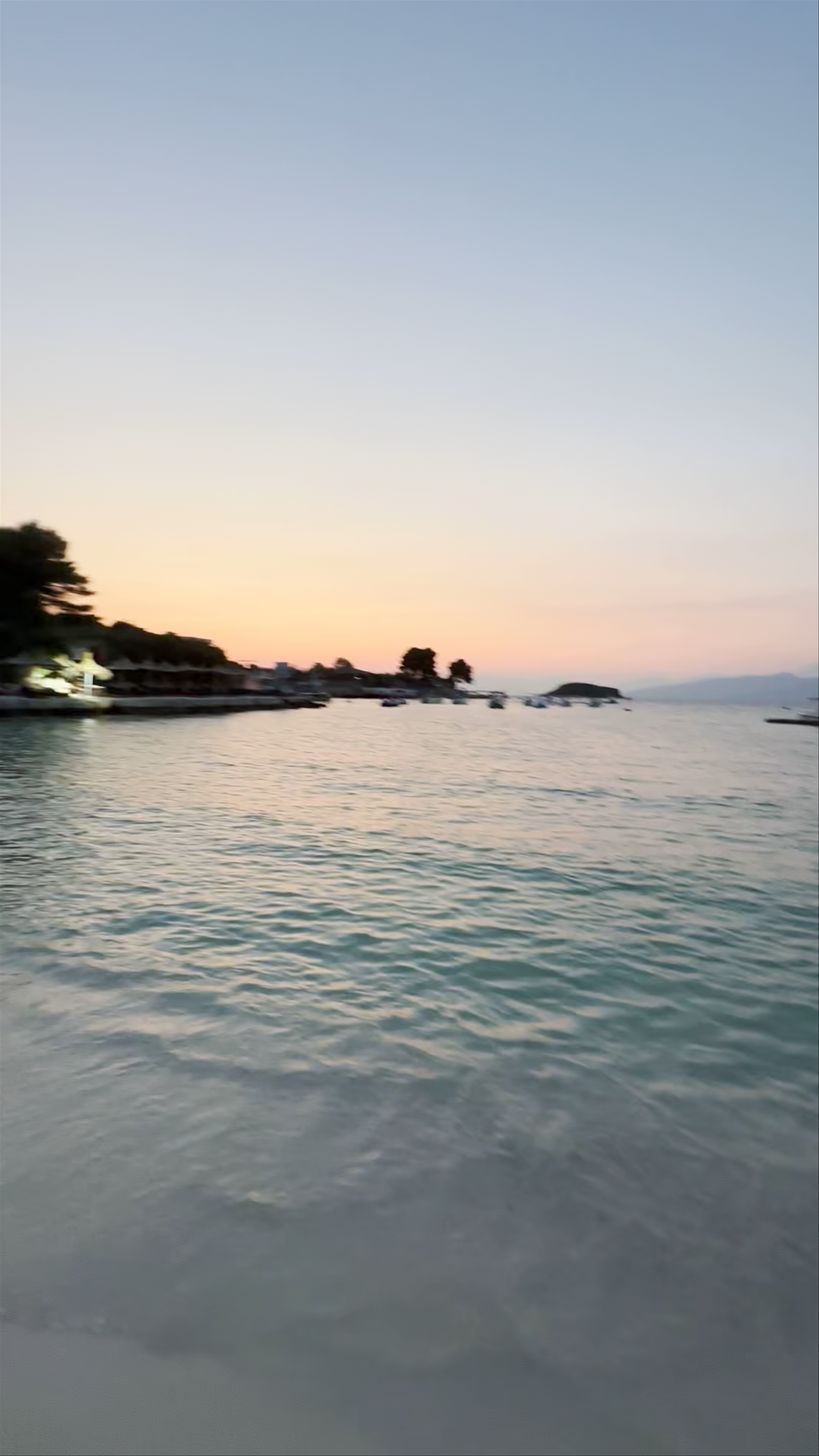 Plazhi Paradise: Sunset Serenity on Ksamil’s Pristine Beach, Albania