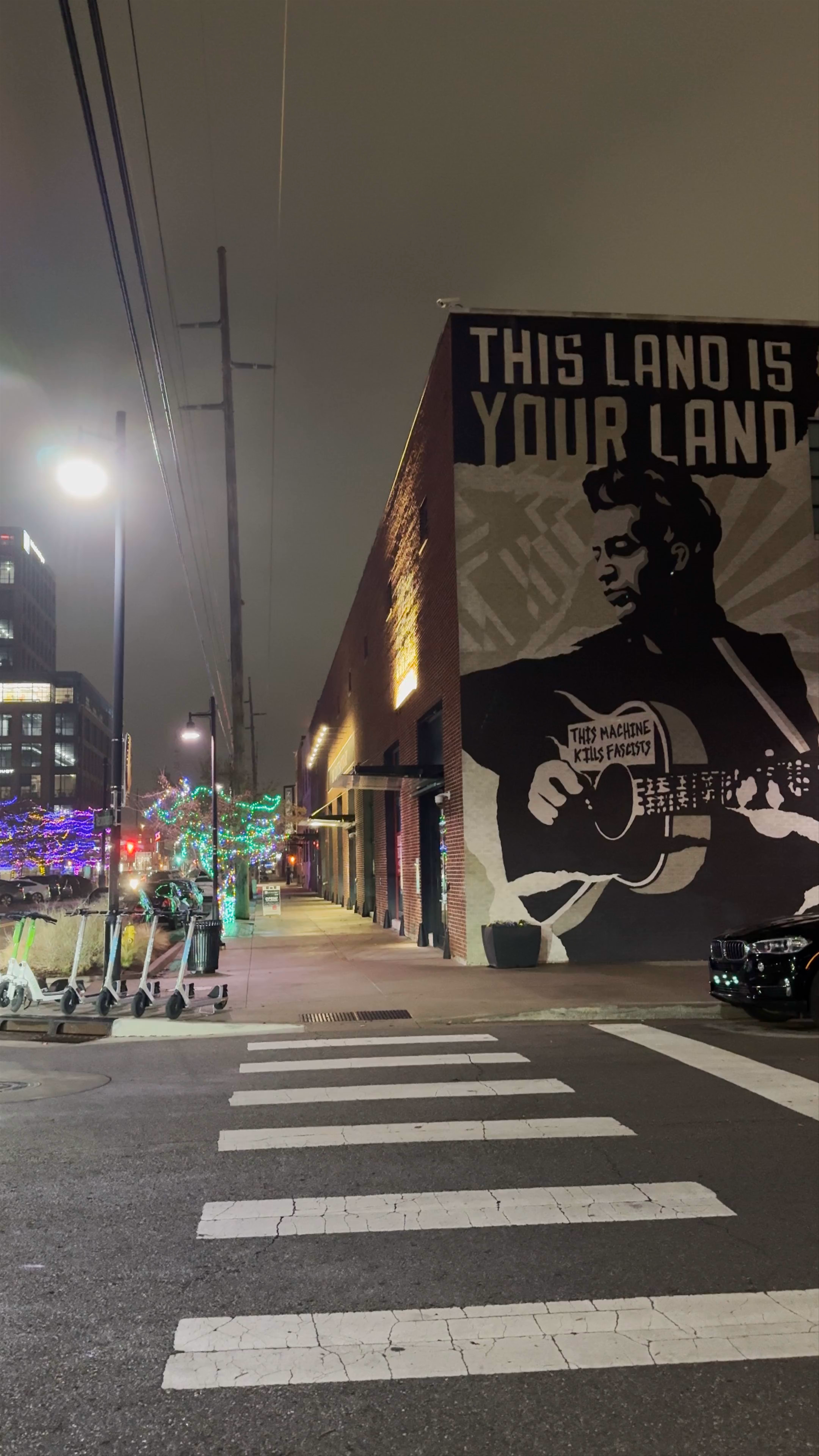 Woody Guthrie Center: Nighttime Mural Walk in Tulsa