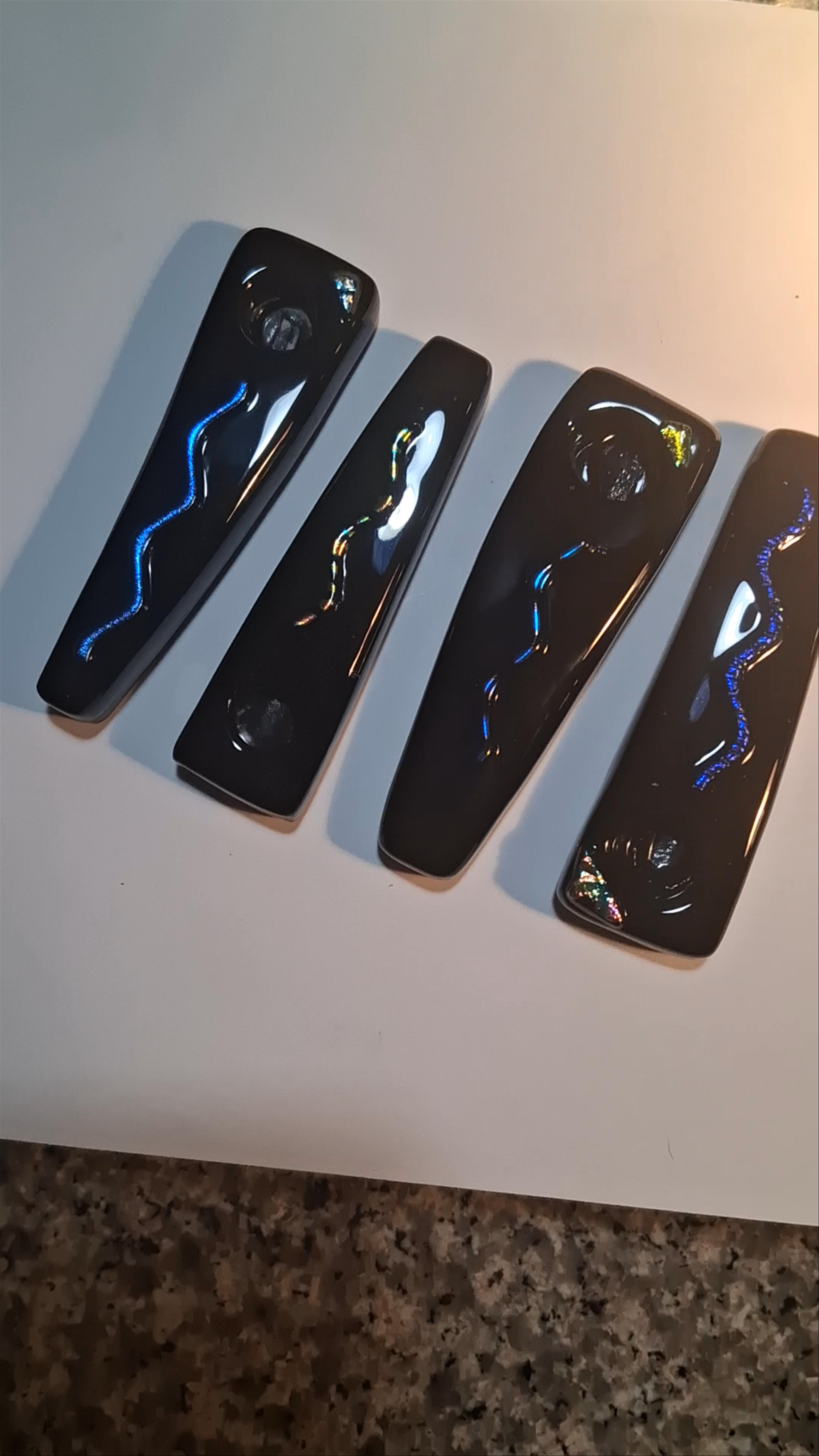 Preview pic of Dichroic Glass Pipes -4pcs