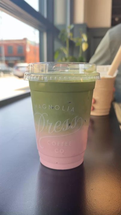 Magnolia Press - Strawberry matcha - Coffee & Tea Near Me - Waco, Texas