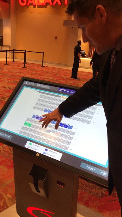 Galaxy Theatres Tucson - Four Touch screen sell kiosks and three people to buy direct from - Cinema Near Me - Tucson, Arizona