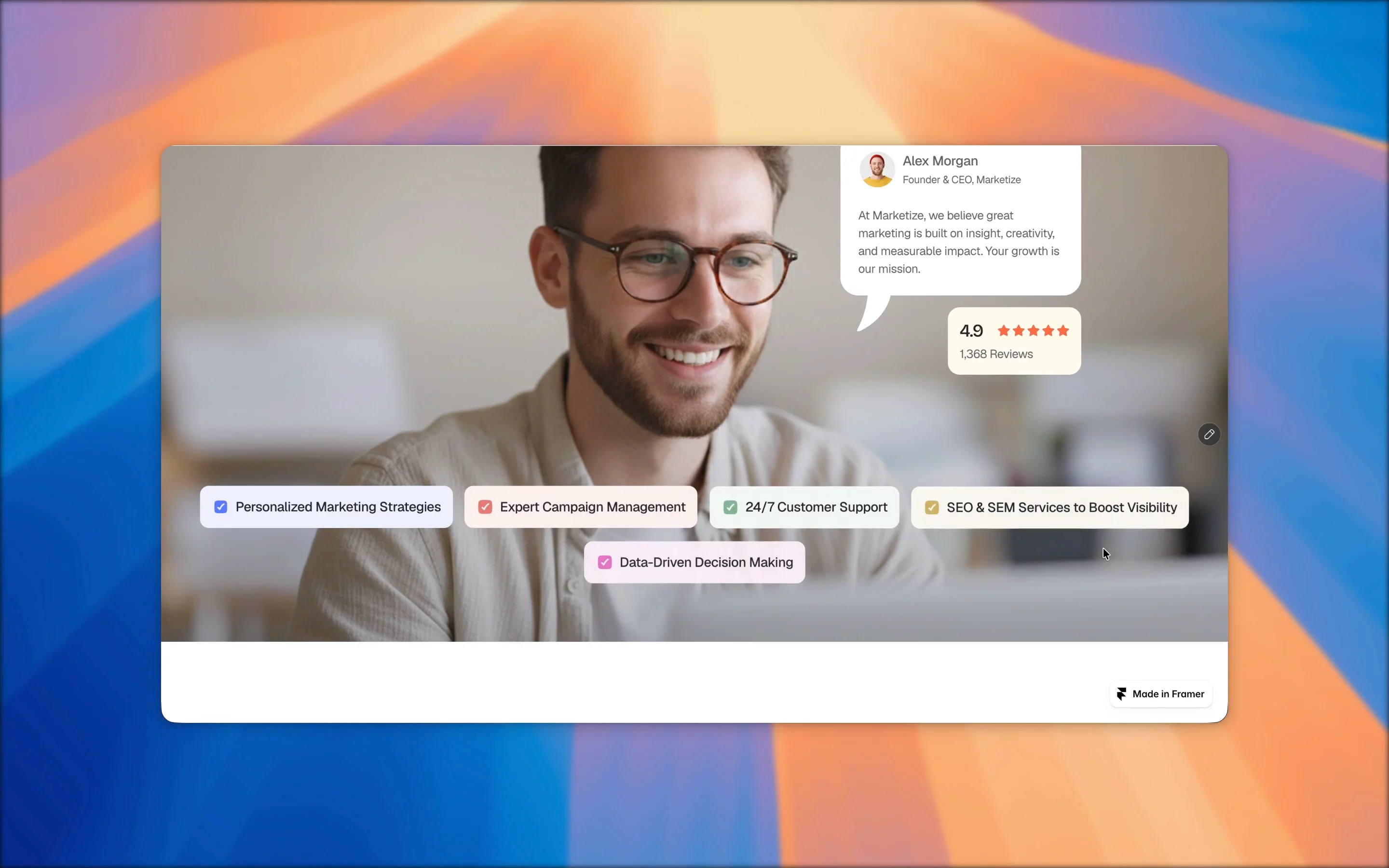🔥 Have you explored MARKETIZE yet?A modern Framer template crafted for marketing agencies, creative teams, and growing brands.If you haven’t checked it out yet, now’s the time!https://marketize.framer.website/#Framer #FramerTemplates #Marketize #MarketingAgency #AgencyWebsite #WebDesign #NoCode #UIDesign #WebsiteTemplate #DesignMonks