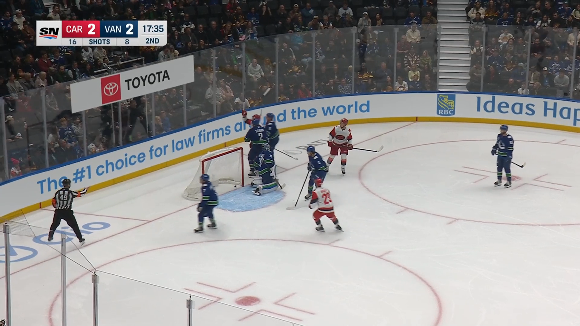 Deslauriers Ends 38-Game Drought as Hurricanes Top Canucks · Oct. 20, 2026