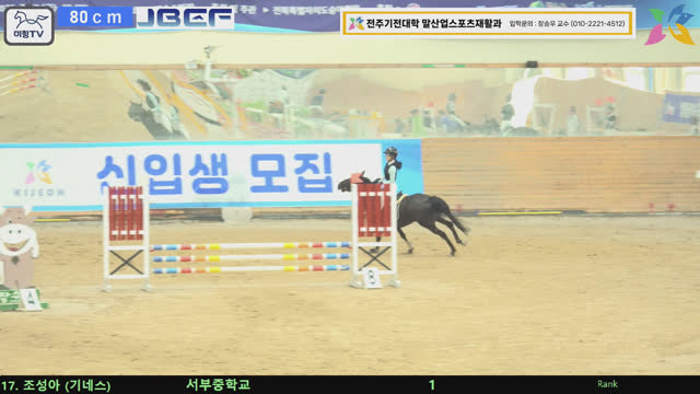 조성아 (기네스) — 제3회 장수군수배 전국승마대회 · 장애물 80cm