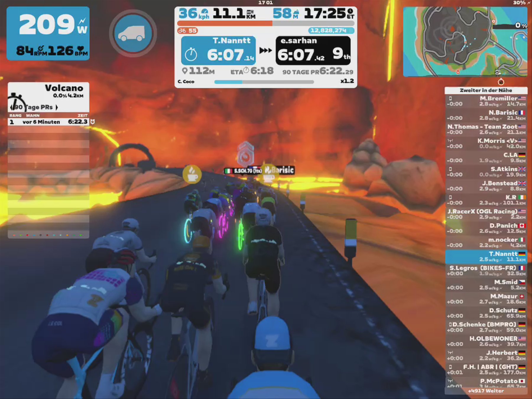 Zwift - Pacer Group Ride: Volcano Circuit in Watopia with Coco