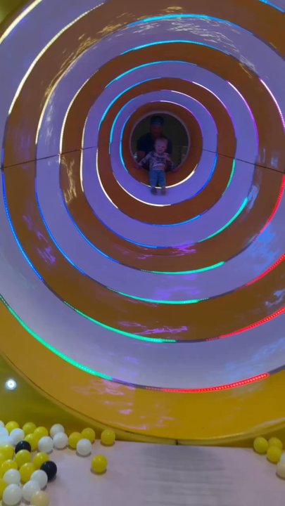 TQ Playtopia - Spiral light slide - Indoor Playcenter Near Me - Oklahoma City, Oklahoma
