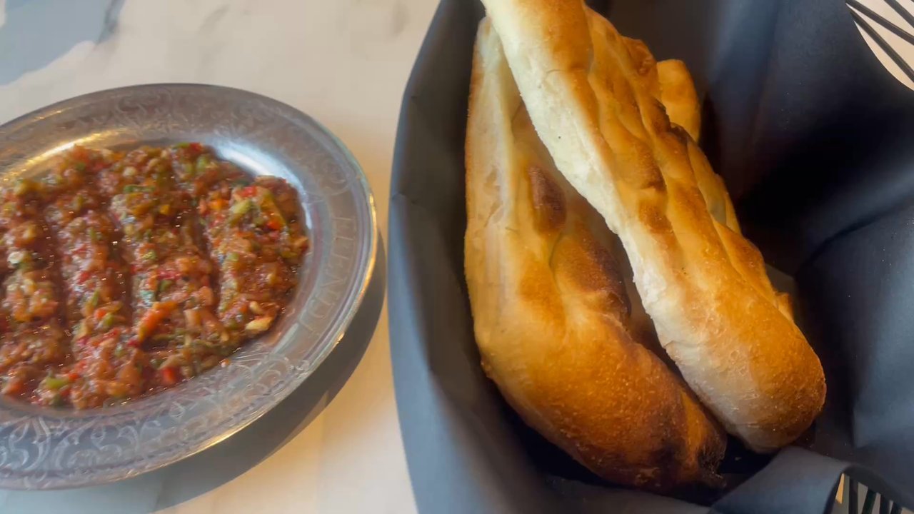 Efendi Restaurant - Rutherford - Complimentary bread, appetizer and salad - Turkish Near Me - Maple, Ontario