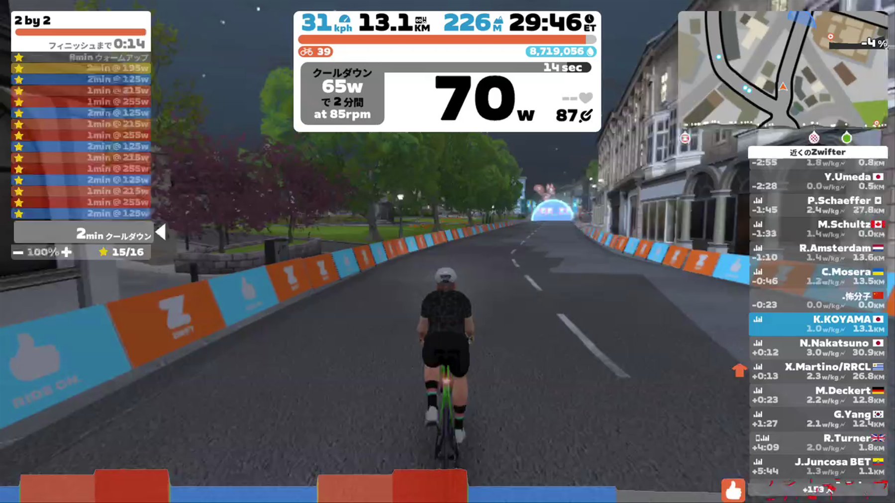 Zwift - 2 by 2 in Yorkshire