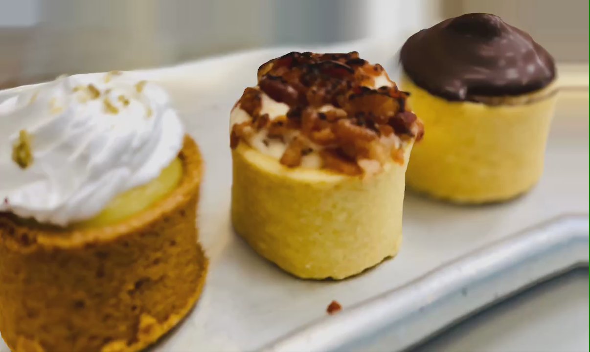 Tiny Bites - Cast Members (Left to right) : Key Key Lime Pie Bite, Maple Bacon Bite, and Boston Cream Bite. Little pieces of heaven. - Coffee & Tea Near Me - Tampa, Florida