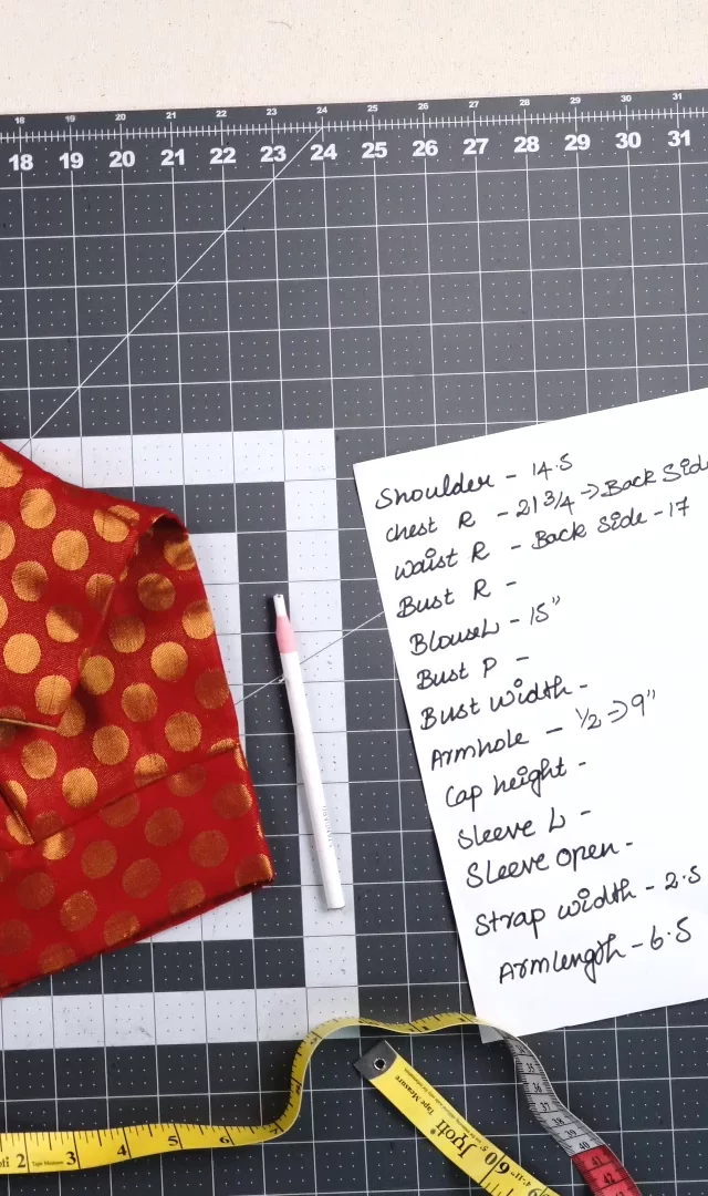 How to Take measurement from Stitched Blouse