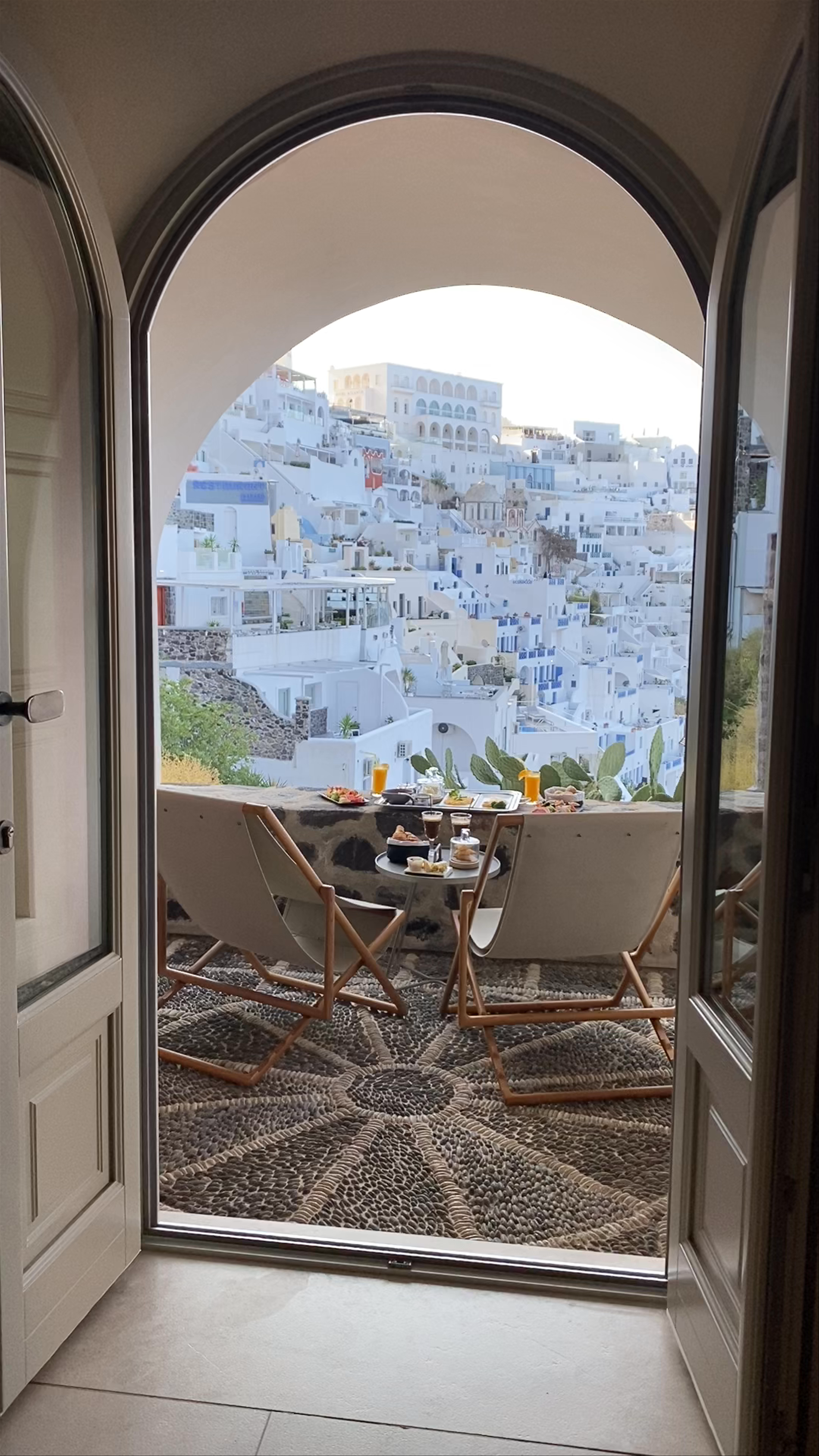 Breakfast with a View at Villa Bordeaux Santorini