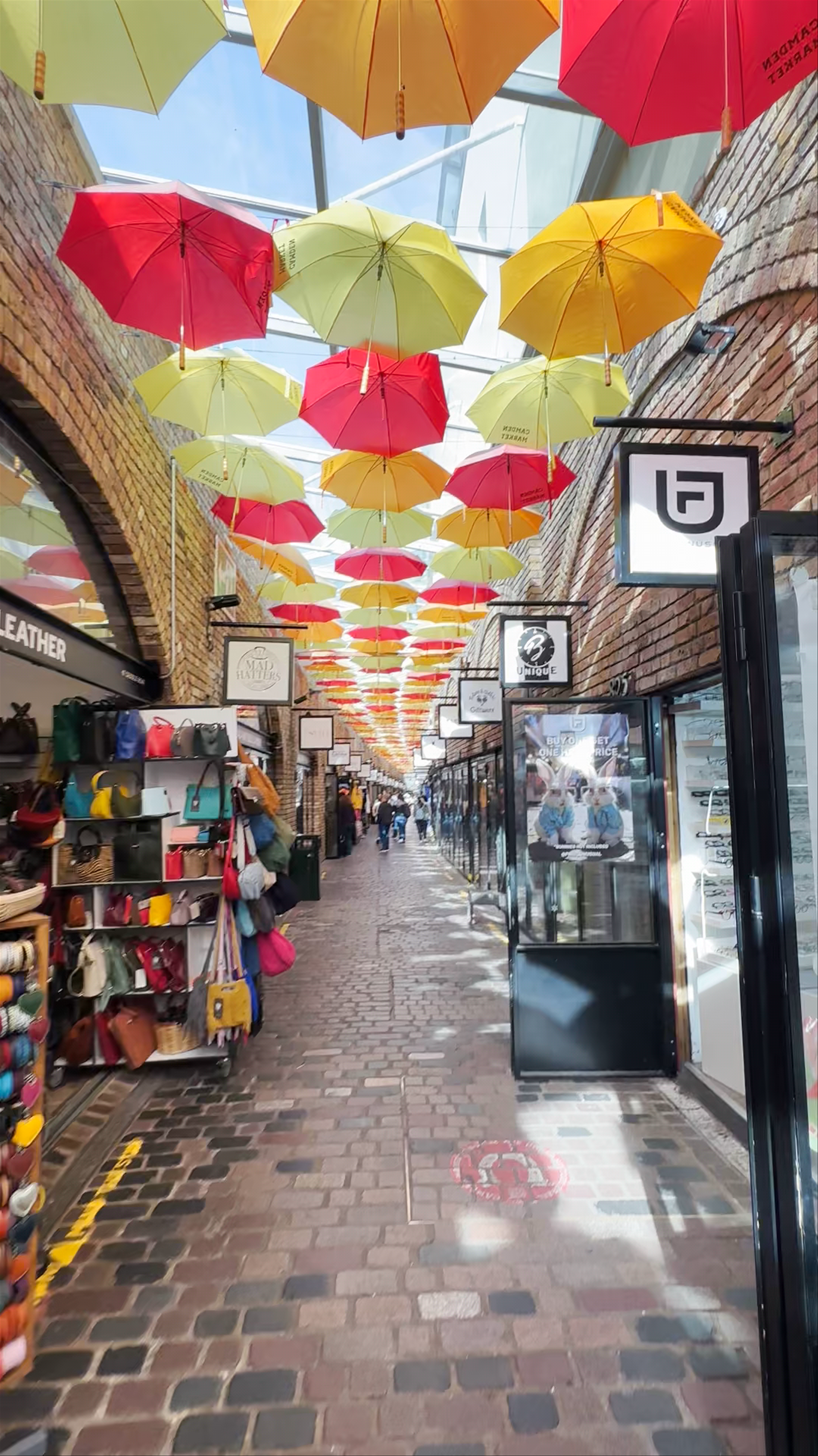 Umbrella Alley: A Pop of Color at Camden Market, London