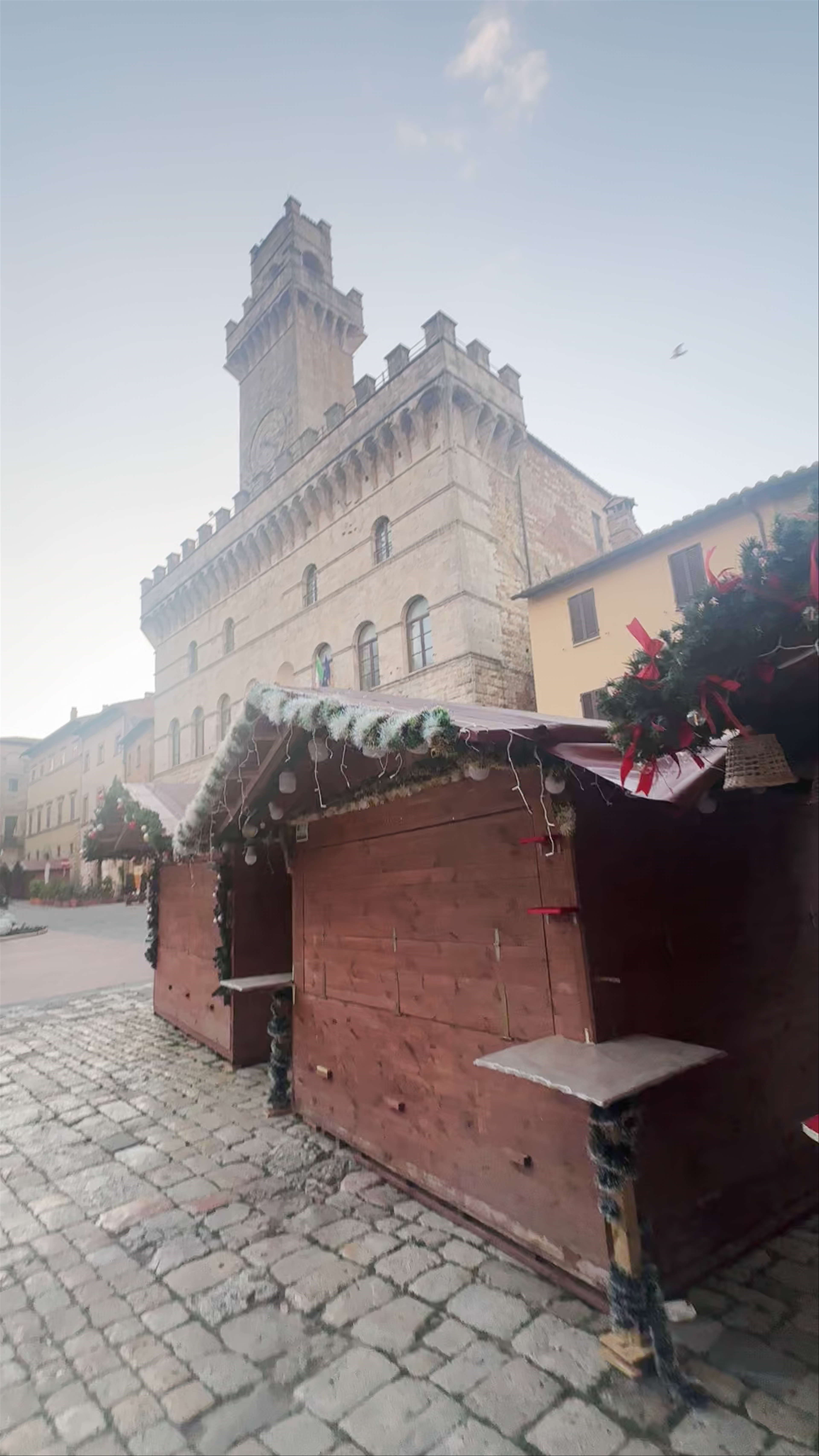 Piazza Grande Winter Market in Montepulciano, Tuscany