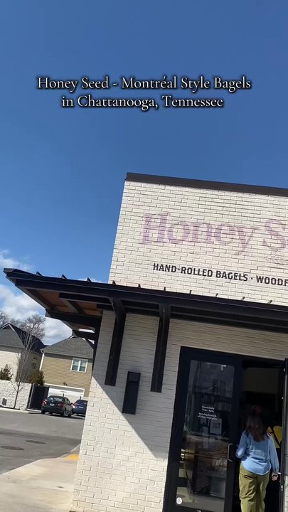 Honey Seed - Entrance art with food overview - Bagels Near Me - Chattanooga, Tennessee