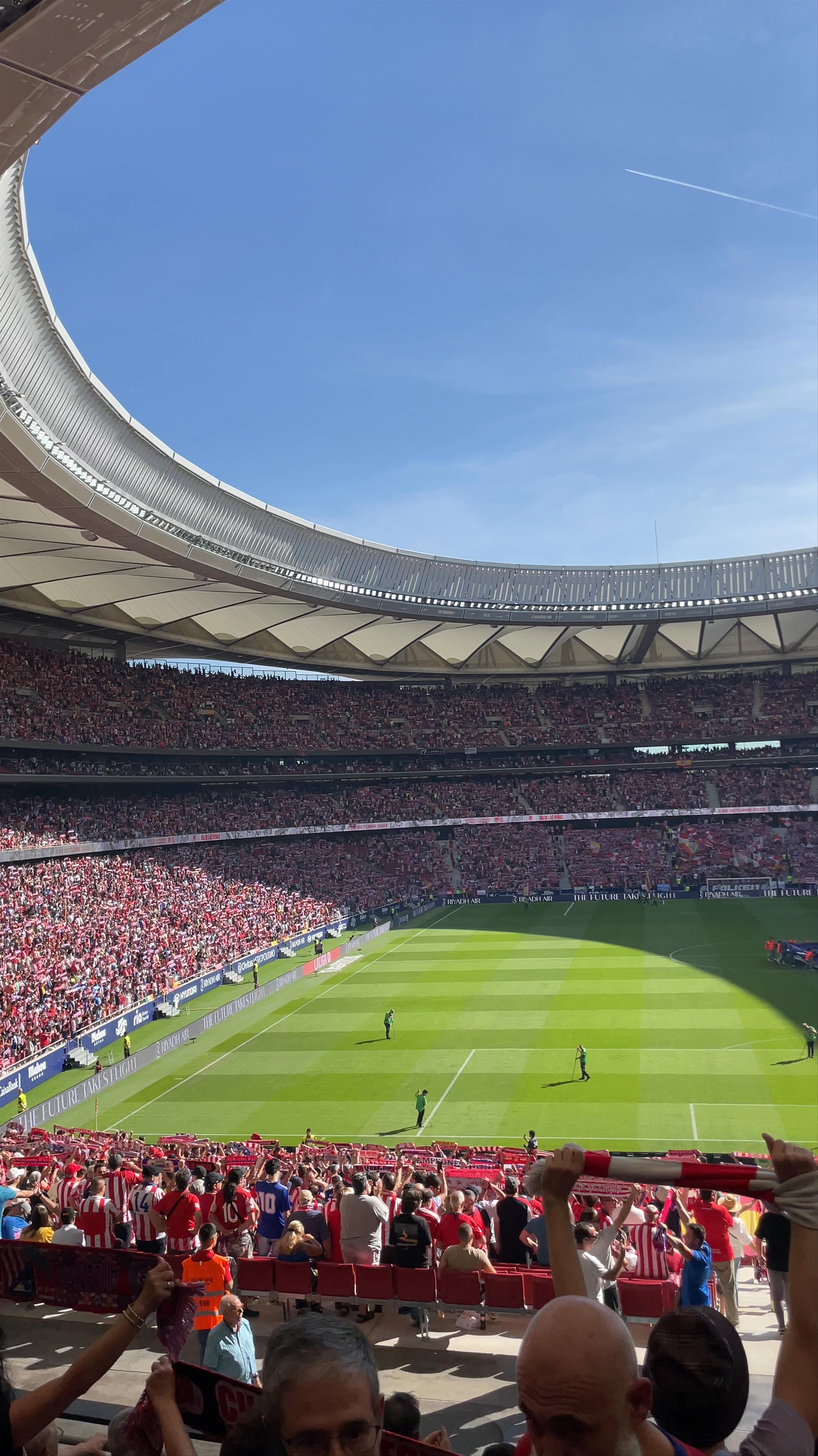 Atmosphere at Civitas Metropolitano Stadium in Madrid