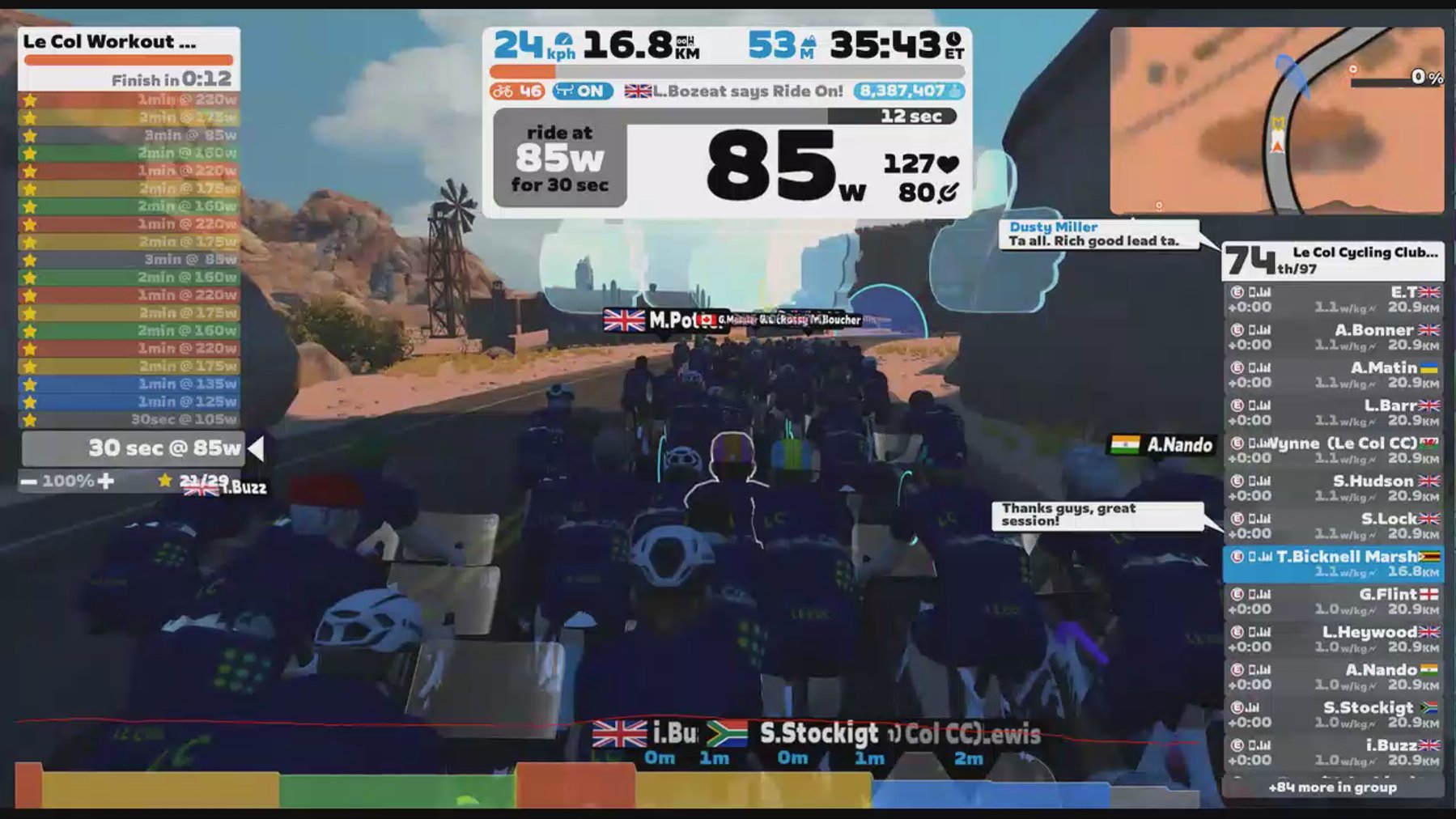 Zwift - Group Workout: Le Col Cycling Club Community Sessions (E) on Tick Tock in Watopia