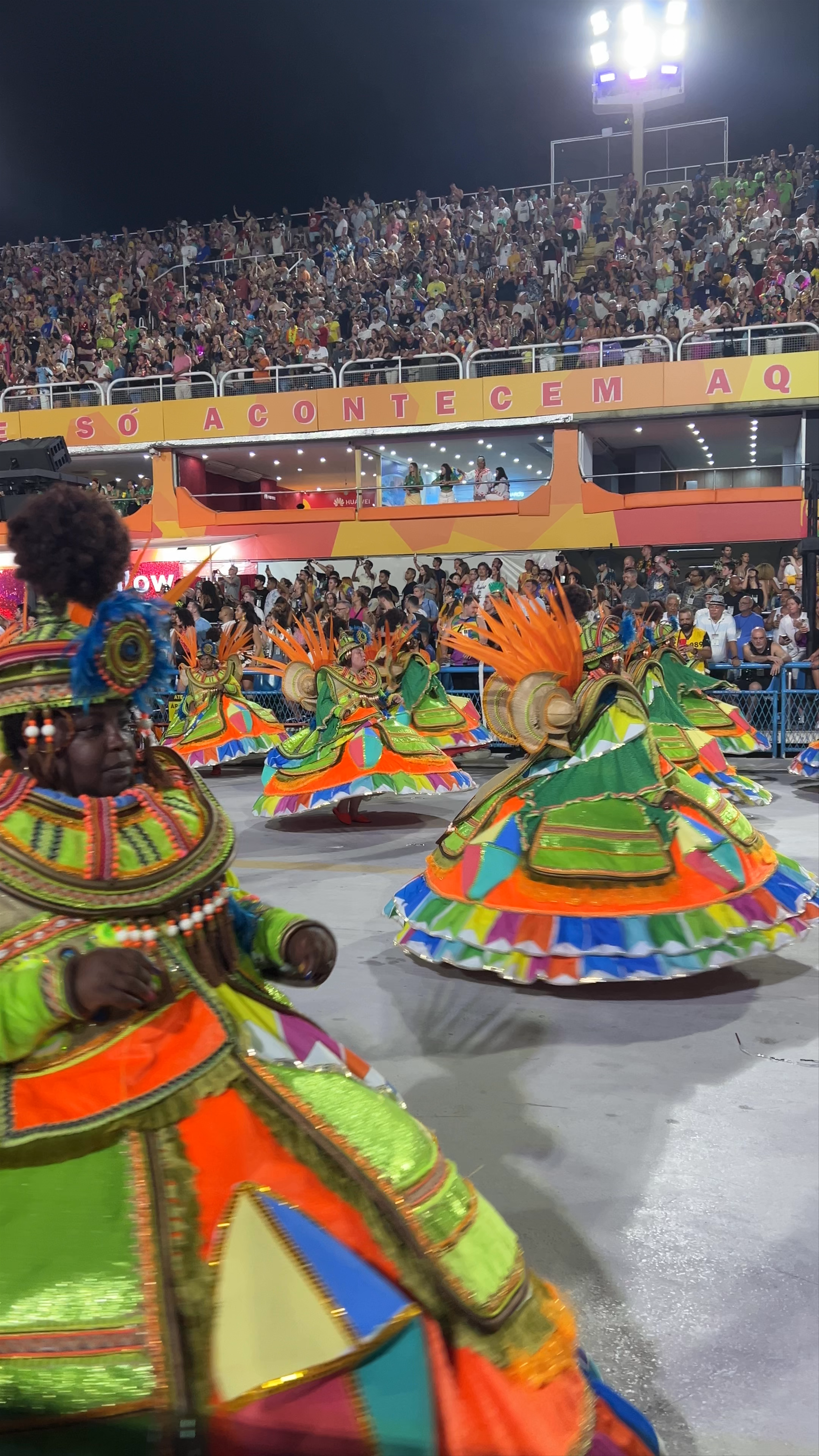 Rio de Janeiro Samba Parade at Sambódromo - Vibrant Carnival Night