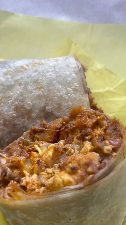 Rick's Burgers - Breakfast burrito de chorizo - Burgers Near Me - Rosemead, California