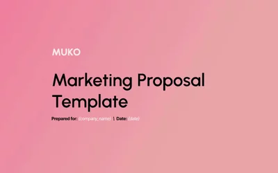 Preview of Marketing Proposal Template